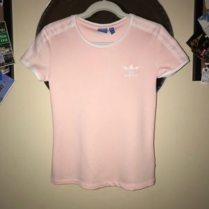 Adidas Pink Textured Tee